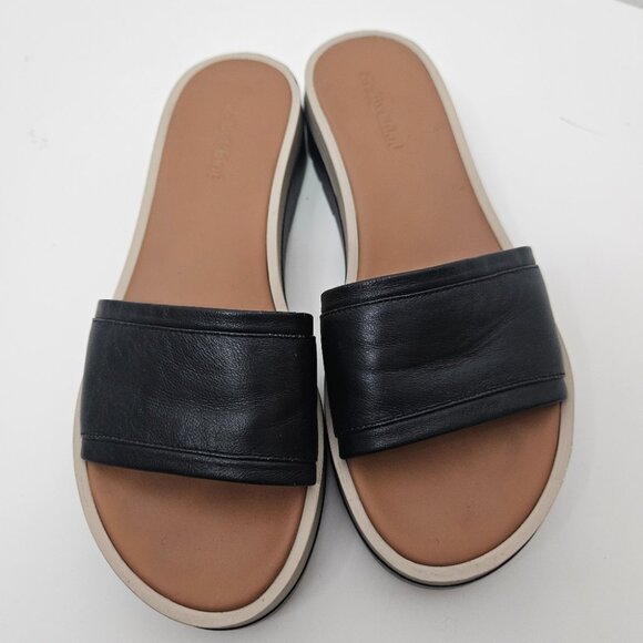 See by Chloé Robin Platform Sole Sandal Slides Sz 7.5 /38 Black Genuine Leather - Picture 4 of 9